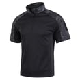 thumbnail image 3 of LTTVQM Polo Shirts for Men Camo Short Sleeve 1/4 Zipper Outdoor Workout Collared Shirts Quick Dry Golf Shirt Black 5XL, 3 of 5