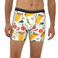 thumbnail image 2 of Men'S Boxer Briefs, Chicken Roll Bacon Print Soft And Breathable Mens Underwear Boxer Briefs With Widen Waist, 2 of 2