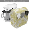 thumbnail image 2 of Green and White Stand Mixer Cover, Damask Inspired Victorian Retro Revival Motifs Rococo Swirls Classic, Kitchen Appliance Organizer Bag Cover with Pockets, 5 Quarts, Pale Green White, by Ambesonne, 2 of 4