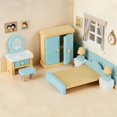 thumbnail image 3 of Juego de muebles para casa de muñecas Peccvon, 35 piezas, con muñecas para 5 habitaciones, 3 of 7