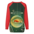 thumbnail image 5 of Chandail en Molleton de Noël pour Femmes 2023 Mode Imprimé de Noël Manches Longues Blouse Col Rond Chandail Décontracté Hauts Chandails en Molleton en Liquidation, 5 of 5