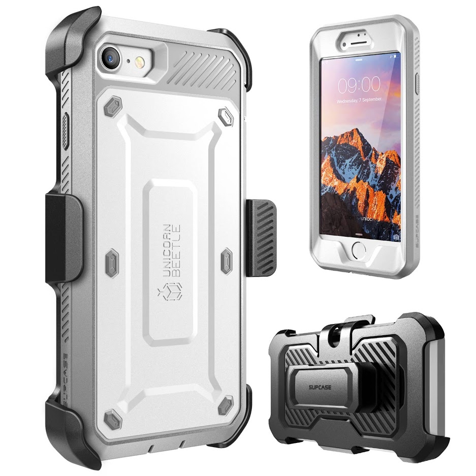 SUPCASE Unicorn Beetle Pro Series Case Designed for iPhone SE 2nd generation/iPhone 8 /iPhone 7, Full-body Rugged Holster Case with Built-in Screen Protector for Apple iPhone SE (2020 Release) (White) - image 2 of 6