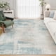 thumbnail image 1 of Alfombra de Área zesthome 152x213 cm Azul Resistente a Manchas Suave, 1 of 9
