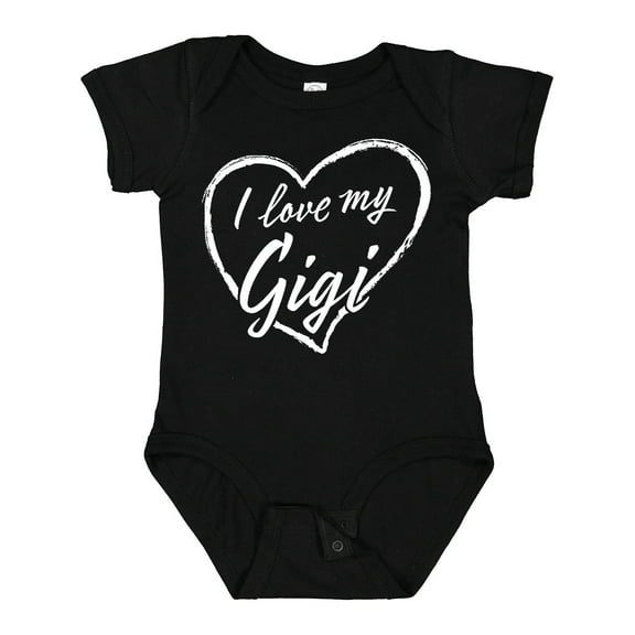 Inktastic I Love My Gigi in White Chalk Heart Boys or Girls Baby Bodysuit