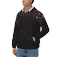 thumbnail image 3 of Kdxio Sparkling Pink Night Sky Print Men Hoodies Casual Hoodies for Men with Zip Pockets Full Zip Long Sleeve Sweatshirt Sports Hooded Jacket-Large, 3 of 5