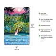 thumbnail image 2 of Fly Hawaiian Air - Hawaii Women on the Beach - Hawaiian Airlines - Vintage Airline Travel Poster c.1970s - 8 x 12 inch Vintage Metal Tin Sign, 2 of 4