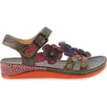 thumbnail image 3 of L'Artiste Goodie Hand-Painted Leather Floral Sandal, 3 of 7