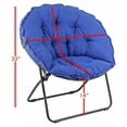 thumbnail image 4 of Drevy Round Foldable Padded Dish/Saucer Chair for Game, Bed, Or Living Room, 32" (Blue), 4 of 5
