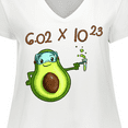 thumbnail image 4 of Inktastic Avogadro's Number with Avocado Chemist Women's Plus Size V-Neck T-Shirt, 4 of 5