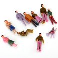 thumbnail image 1 of 100 figuras de personas pintadas a mano, escenas callejeras, escala 1:100, para maquetas de edificios, 1 of 1