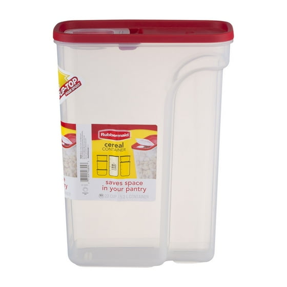 Rubbermaid 22 Cup Flip Top Cereal Keeper, BPAFree Modular Food Storage Container, Red