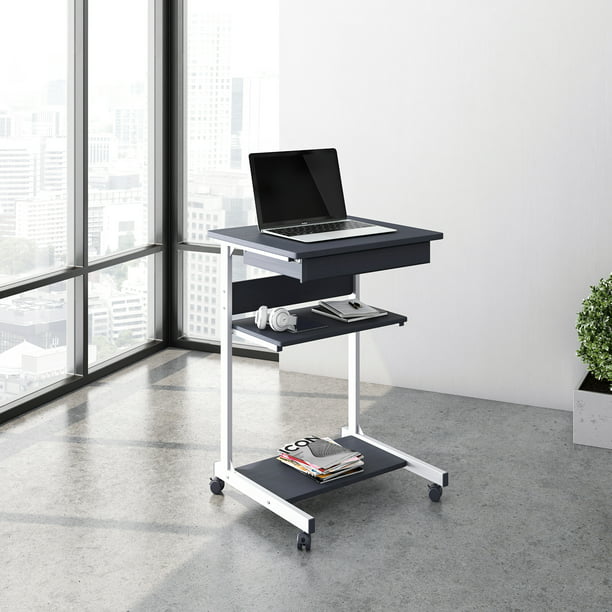 Techni Mobili Rolling Laptop Cart With, Rolling Laptop Table With Drawer