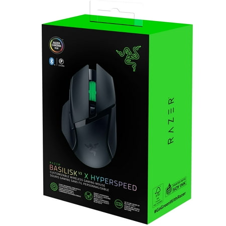 Razer - Basilisk V3 X HyperSpeed Customizable Wireless Gaming Mouse - Black