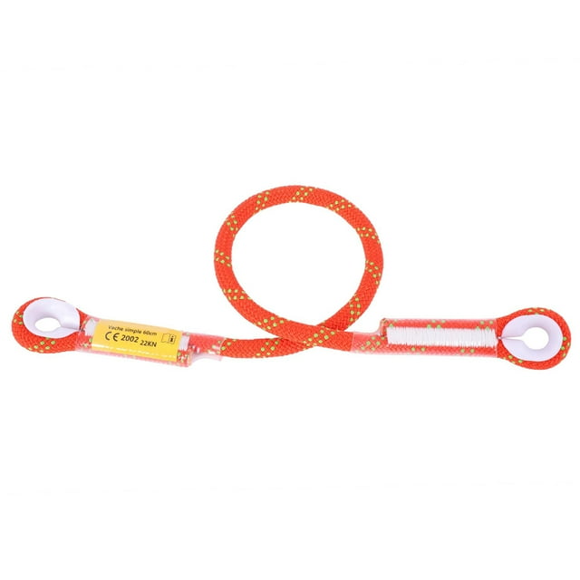 Cuerda de seguridad para escalada y supervivencia al aire libre, 60/120/150 cm, con rodamiento de anilla (naranja, 60 cm)