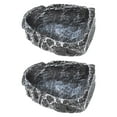 thumbnail image 4 of 2pcs platos de agua reptiles alimentador de tazones de comida para camaleón tortuga de rana cuernos Rectángulo, 4 of 8