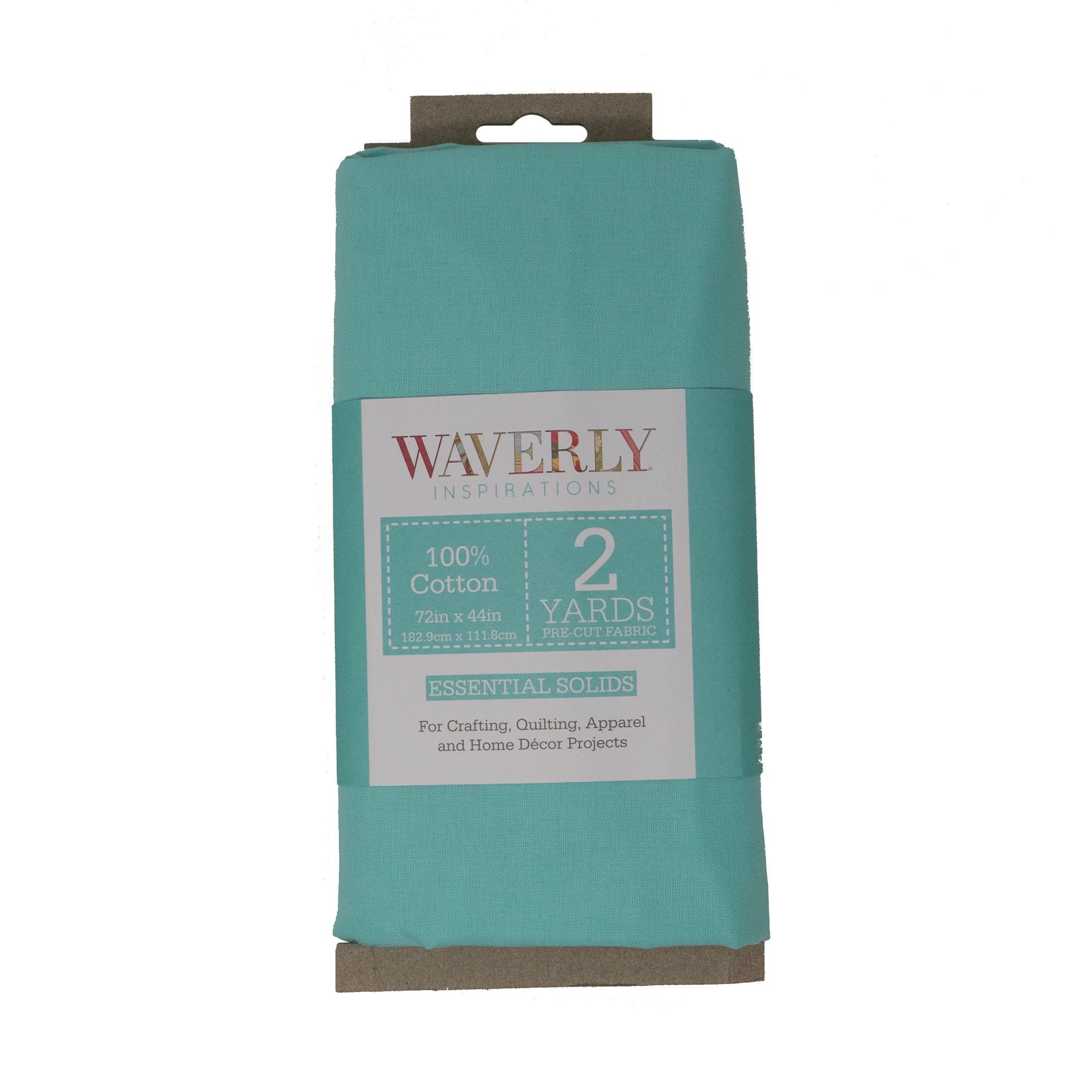 (2 pack) Waverly Inspirations 2 Yard Cut 100% Cotton Solids Fabric, Aqua, 44" Wide for Quilting & Sewing