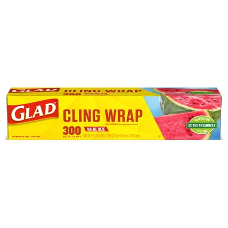 UPC 012587000229 product image for Glad ClingWrap Plastic Food Wrap, 300 Square Feet | upcitemdb.com