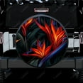thumbnail image 1 of Colorful Strelitzia Flower Pattern Polyester Universal Spare Wheel Tire Cover Wheel Covers for Trailer RV SUV Truck Camper, 1 of 5
