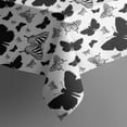thumbnail image 4 of White Butterfly Black Silhouette Pattern Rectangle Tablecloth 60"x120",Waterproof Polyester Rectangle Table Cloth, Wipeable Spillproof Polyester Tablecloth for Dining, Camping, Indoor and Outdoor, 4 of 6