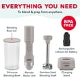 thumbnail image 4 of Dash Cordless Immersion Blender, Hand Blender, French Grey, 4 of 9