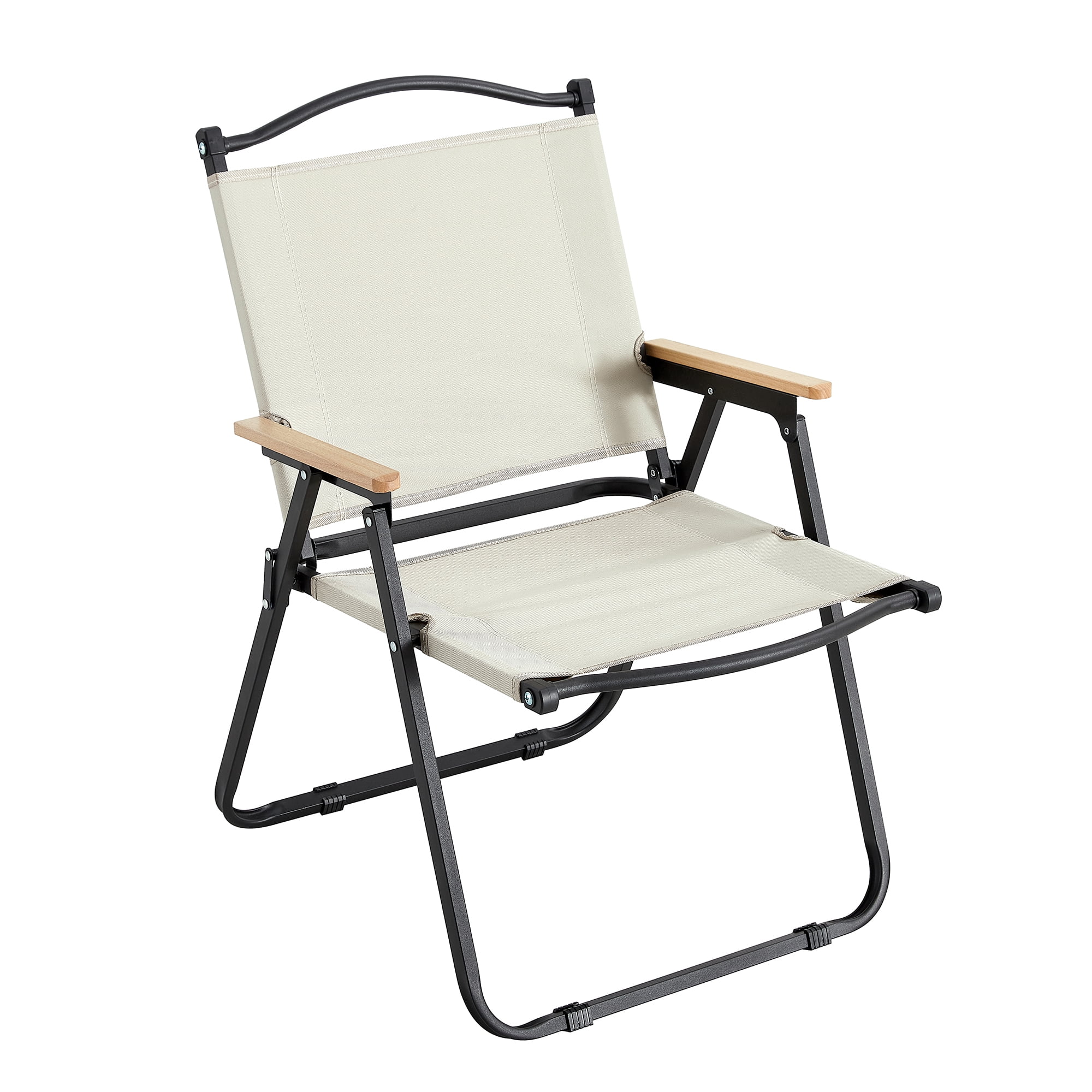 MAYEERTY 1-Piece Folding Outdoor Chair with Armrests and Anti-Slip Feet