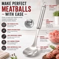 thumbnail image 3 of 2027 New Stainless Steel Meatball Maker, Meatball Maker Spoon, Meatball Spoons, Stainless Steel Meatball Maker Spoon with Hole Convenient Storage Design Long Handle Spoon for Kitchen, Bar, 3 of 7