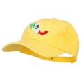 thumbnail image 2 of Mexico Flag with Map Embroidered Unstructured Washed Cap - Yellow OSFM, 2 of 5