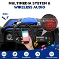 thumbnail image 3 of 24V Kids Ride On Car UTV, 4WD Remote Control Ride on Toys Electric Car for Ages 3-8, LED Lights, Spring Suspension, 3 Speeds, Music, Blue, 3 of 10