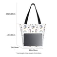 thumbnail image 3 of Fuzoiu Funny Kawaii Unicorns Dancing Print Large Capacity Shoulder Bag for Women,Large Capacity Office Purse,Laptop Tote Bag,Casual Everyday Tote for Work Beach Travel and Shopping Grocery, 3 of 6