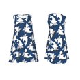 thumbnail image 3 of Bixox Shark Print Women's Sleeveless A-Line Dress with Pockets, Casual Knee-Length Tank Dress for Summer-3X-Large, 3 of 7