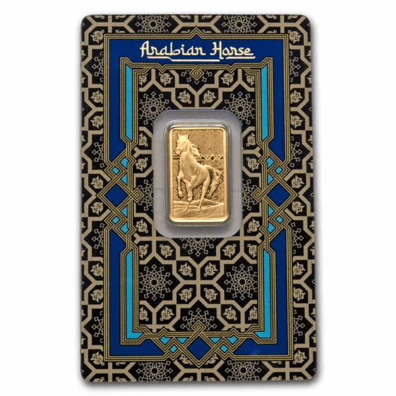 2026 Pamp Suisse Arabian Horse 5 Gram Gold Bar - w/ Assay & Frame