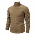thumbnail image 2 of Mens Turtleneck Sweater Casual Classic Fit Long Sleeve Knit Pullovers Fall Winter Warm Basic Tops Athletic Work Outfit (L, Coffee), 2 of 6