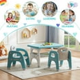 thumbnail image 3 of DOREROOM Kids Table and Chair Set, Plastic Children Activity Table with 2 Chairs, Toddler Table and Chair Set for Reading, Drawing, Snack Time, Arts Crafts, Preschool, Gift for Boys Girls, 3 of 7