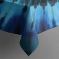 thumbnail image 5 of Blue Tie Dye Mandala Pattern Square Tablecloth,Waterproof Square Table Cover,Wipeable Spillproof Washable Table Cover for Home Kitchen Party Decor 42"X42"(107x107cm), 5 of 6