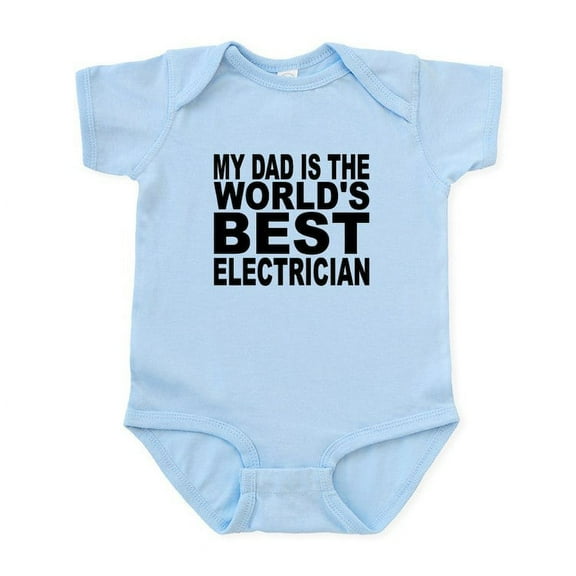 CafePress - My Dad Is The Worlds Best Electrician Body Suit - Baby Light Bodysuit, Size Newborn - 24 Months