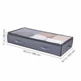 thumbnail image 6 of Under Bed Storage Bins Foldable with Clear PVC Top and Reinforced Handles for Clothes Shoes, 6 of 10