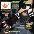 thumbnail image 2 of Guantes de gimnasio, guantes de levantamiento de pesas, guantes de ejercicio para hombres y mujeres, guantes de entrenamiento de Fitness acolchados de Gel de palma completa para flexiones, Remo Fivean Guantes deportivos, 2 of 2