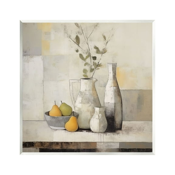 Stupell Industries Country Pear Still Life Botanical & Floral Painting Unframed Art Print Wall Art, 12 x 12