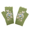 thumbnail image 7 of Clearance! Baberdicy Women Handmade Gloves Winter Hand Warmers Stylish Gloves Ladies Fingerless Gloves Warm Knitted Half Finger Sleeve Green, 7 of 7
