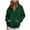 Dark Green, variant on GEWSEY Oversized Zip Up Hoodie Women Fleece Quarter Zip Pullover Sweatshirts Casual Long Sleeve Top Fall Clothes with Pockets (Coffee, L)