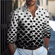 thumbnail image 5 of Camisas casuales con estampado floral para hombre, para exteriores, calle, suaves y cómodas, para uso diario, con solapa, para otoño, camisas de gran tamaño, 5 of 5