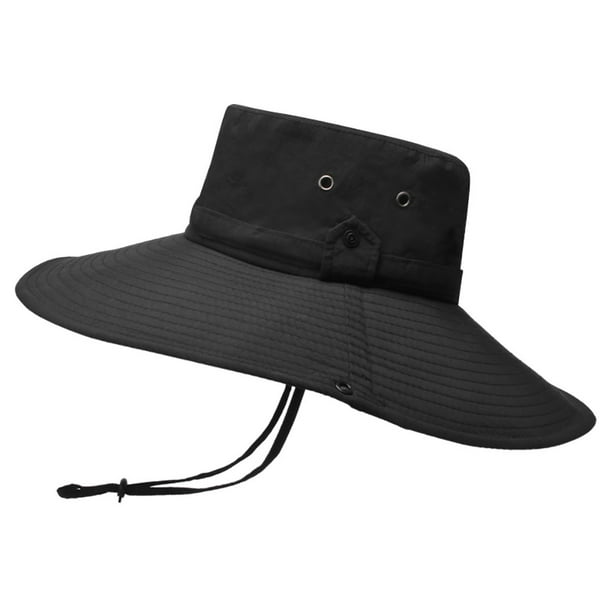 nsendm Male Hat Adult Fish Hat Black Breathable Hat Cap Foldable