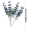 thumbnail image 2 of 5-Pack 13.39-Inch Blueberry Artificial Berry Branches, Faux Blue Berry Stems for Small Vases, Farmhouse Table Decor, Wedding Centerpieces, Winter Arrangements and DIY Crafts, 2 of 7
