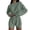 Green, variant on Womens Matching Sets Summer 2 Piece Cut out Smocking Cozy Pajama Set Lightweight Nightwear Solid Elegant Sleepwear