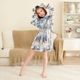 thumbnail image 3 of FORMRS Niños Bathrobe Unisex Hooded Robe Soft Plush Pajamas Sleepwear, Size 2-3T, Snowy Winter, 3 of 7