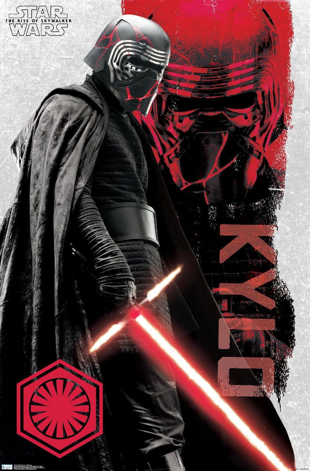 Star Wars: The Rise Of Skywalker - Kylo Ren Wall Poster, 22.375" x 34"