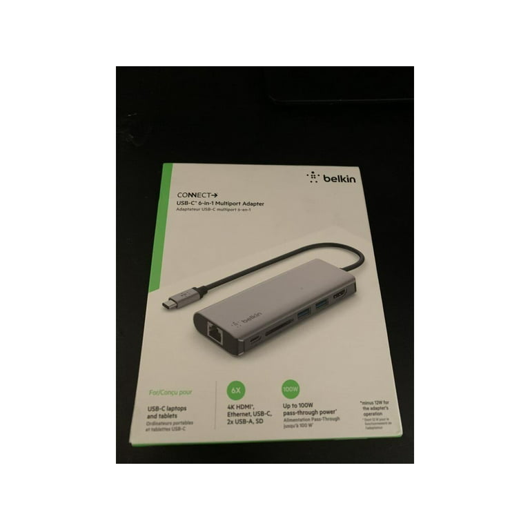 Belkin USB-C 4-in-1 Multiport Adapter AVC006btSGY - The Home Depot