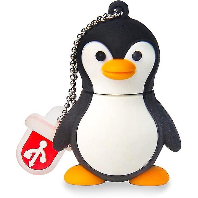 Memoria USB de 64 GB con forma de pingüino, memoria USB 2.0 para almacenamiento de datos externo