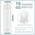 thumbnail image 4 of 6 Unids 16 Oz de Plástico Invertido, Punta Recargable Gran Válvula Dispensador Condimento Botella para Salsas, 4 of 5
