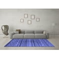 thumbnail image 3 of Ahgly Company Indoor Round Southwestern Blue Country Area Rugs, 4' Round, 3 of 4